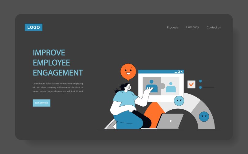 Improve employee engagement vector image