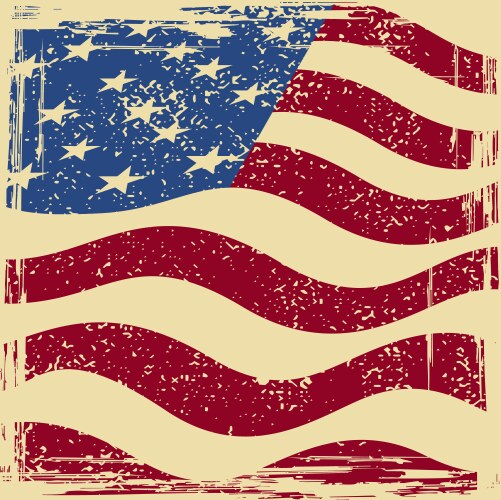 American grunge flag Royalty Free Vector Image