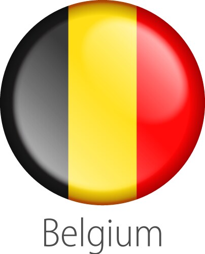 Belgium flag round icon Royalty Free Vector Image