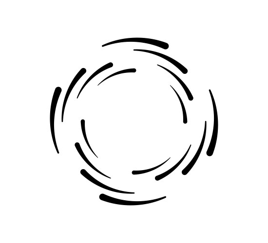 circle speed lines for emblem design and comic vector