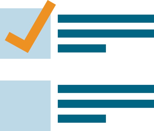 Document lines with check mark flat style icon vektorbild