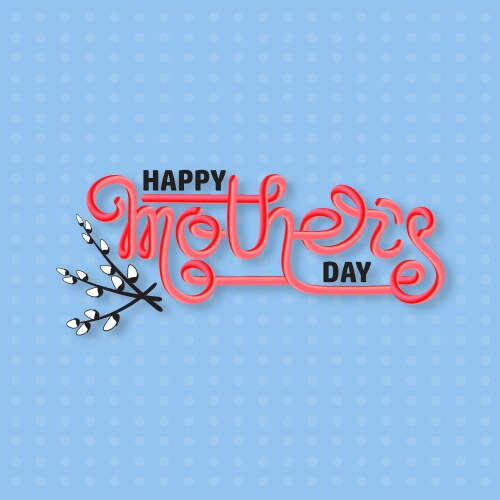Handwritten Mother's Day Greeting Vector Image