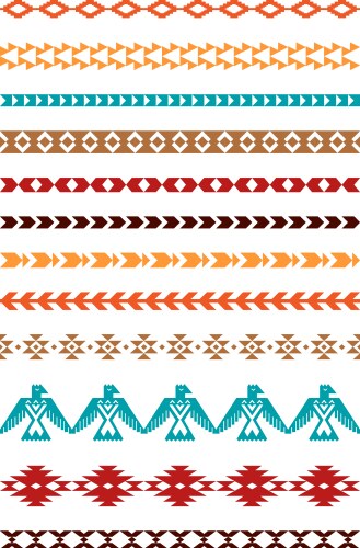 Aztec tribal seamless blue and navy pattern Vector Image