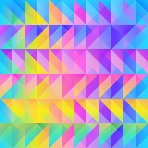 Abstract rainbow triangle pattern Royalty Free Vector Image