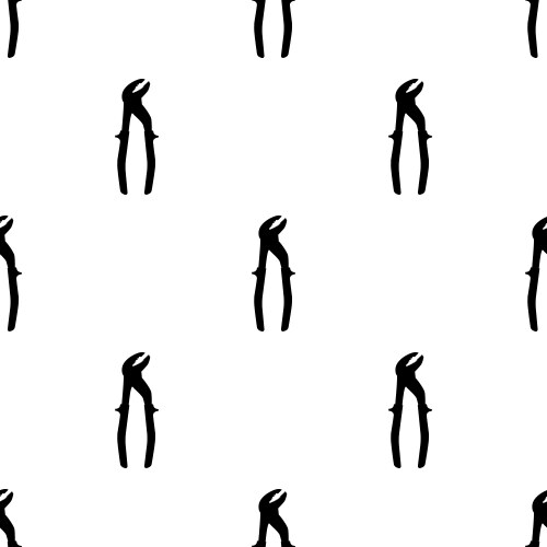 Seamless pattern with water cimping pliers icons vector image
