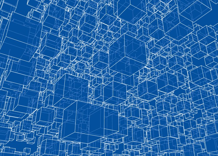 Abstract boxes background Royalty Free Vector Image