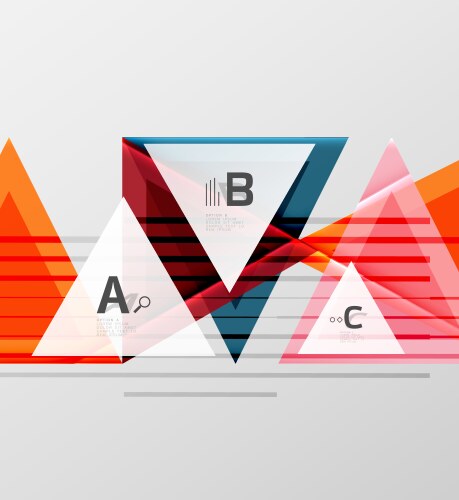 color triangles background design vector image