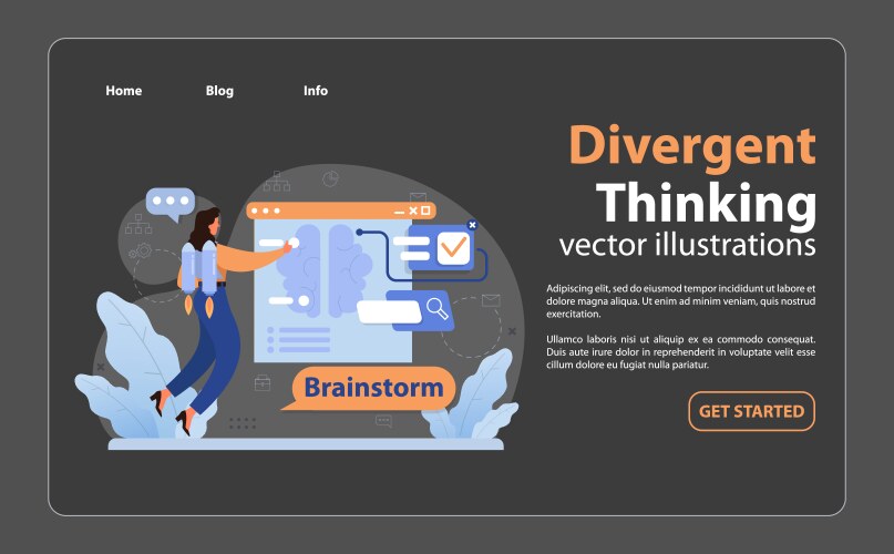 efficient digital brainstorming in action flat vector image