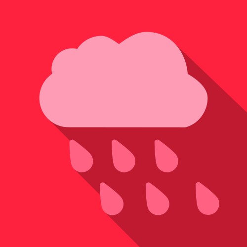 Rain icon in trendy flat style isolated vector image