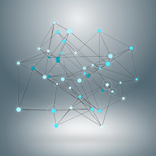 Wireframe polygonal element abstract 3d object vector image