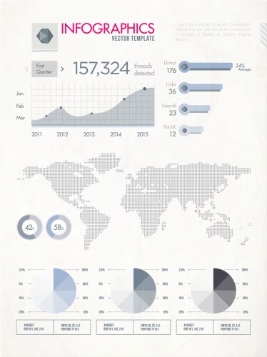 infographics template vector image vector image