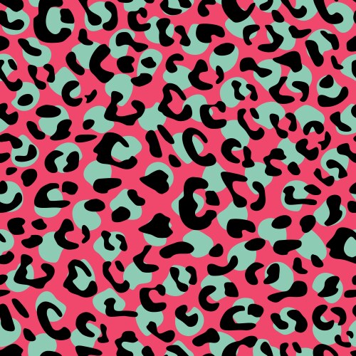 Seamless leopard pattern design animal pink and b Vector Image