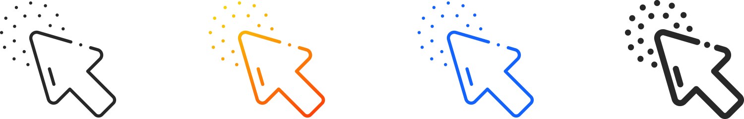 Aim iconthin linear gradient blue stroke and bold Vector Image