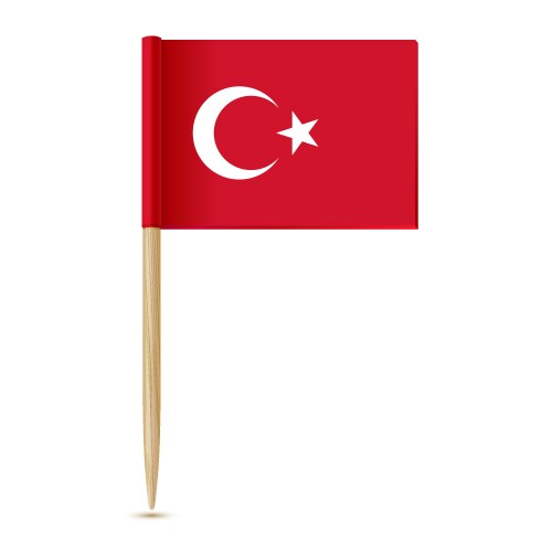 turkey flag toothpick vector image