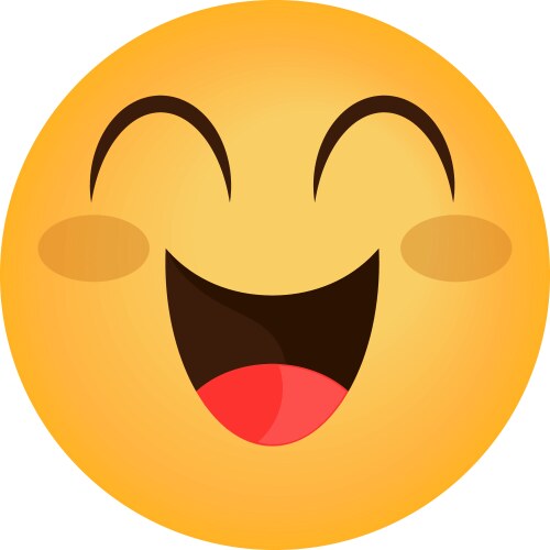 excited emoji happy vector image