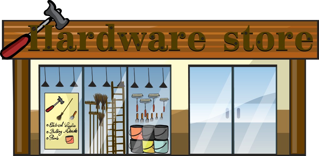 a hardware store vector image vector image