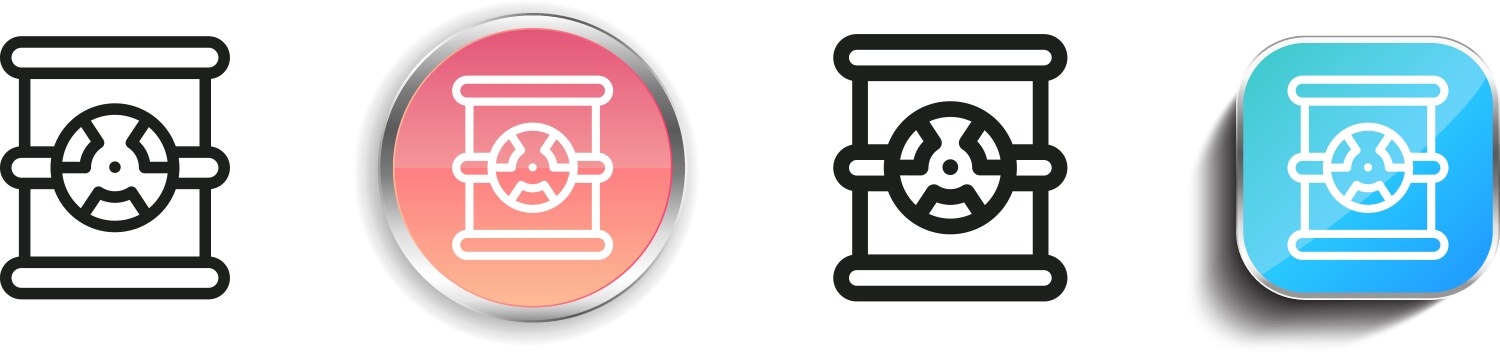 Barrel icon thin linear regular and button style vector image