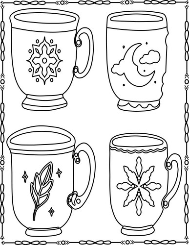 Hand-Drawn Coffee Cup Collection Vector Image