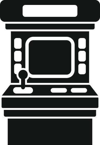 Retro arcade game machine displaying playing vektorbild