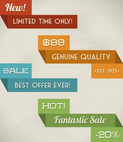 Ribbon Celebration Collection Vector Image