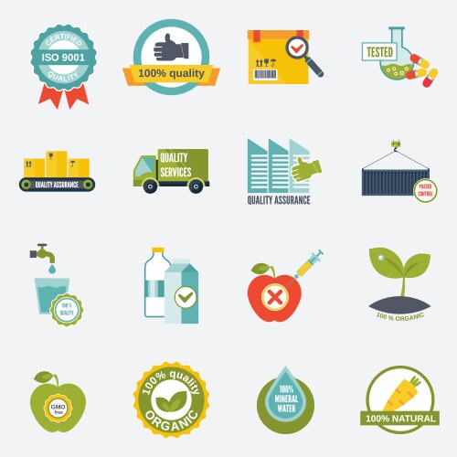 Quality control infographic 10 steps concept Vector Image