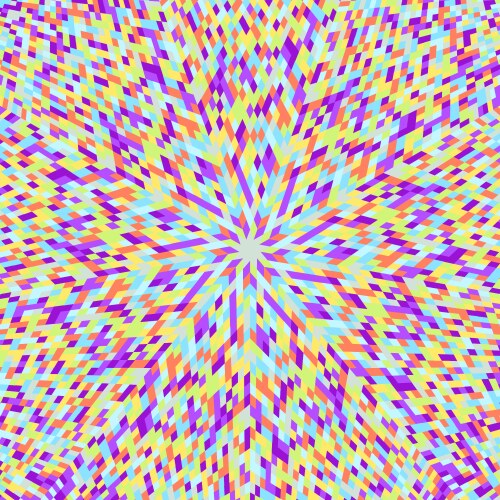 Colorful dynamic abstract round mosaic pattern vector image