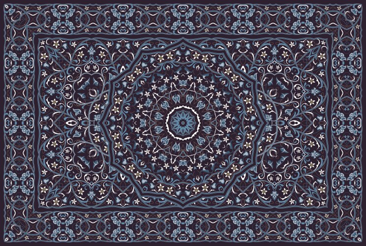 Persian colored carpet Royalty Free Vector Image