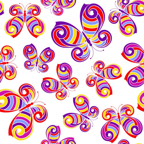 Biutterfly Pattern Vector Cute butterflies collection 3 Royalty Free Vector Image