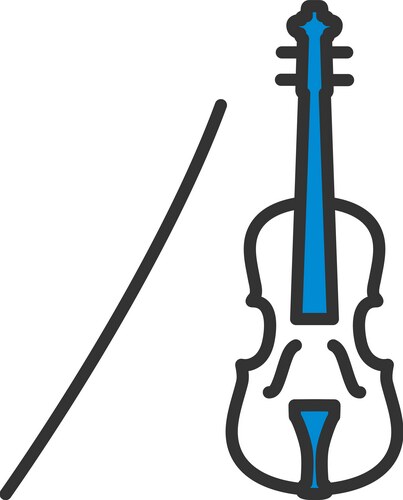 violin icon vector image