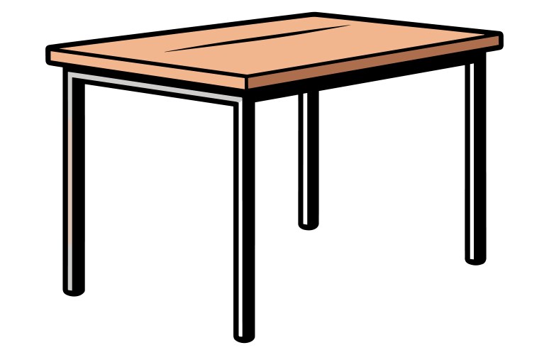 Wooden table isolated Royalty Free Vector Image