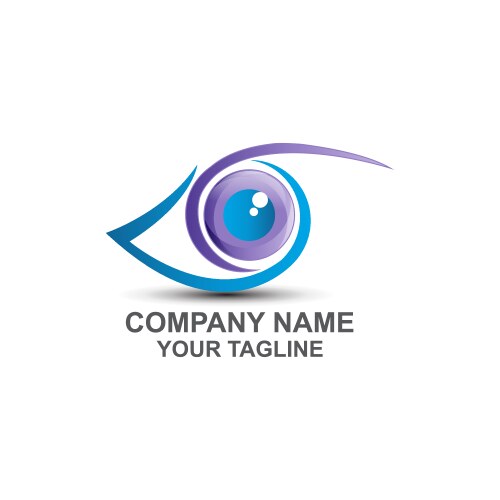 Optic eye color logo Royalty Free Vector Image