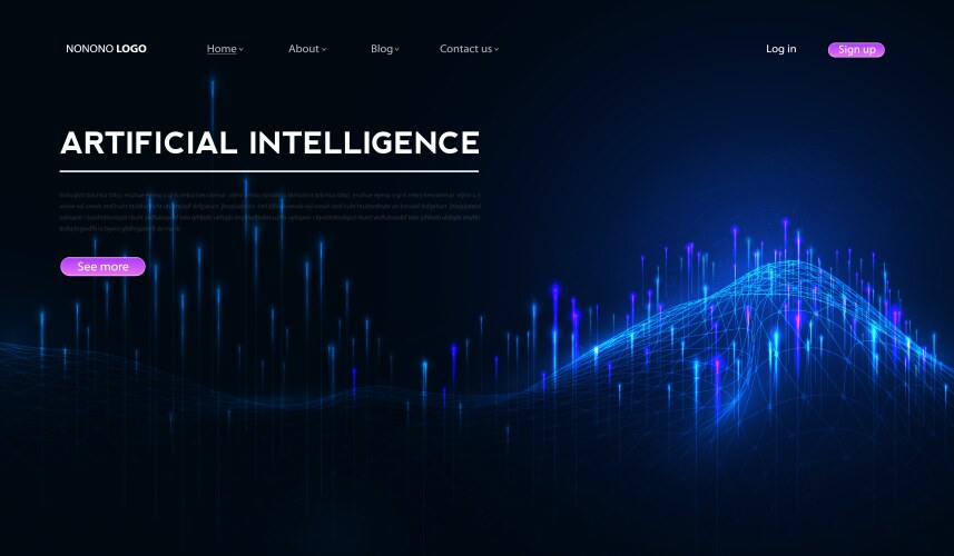 artificial intelligence machine learning ai data vector image