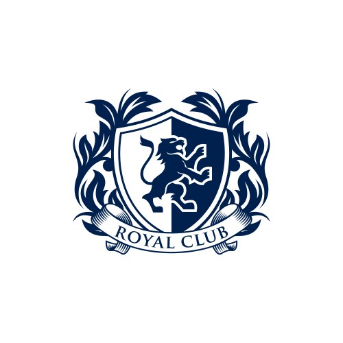 Heraldic Crest Logo Template Vector Image