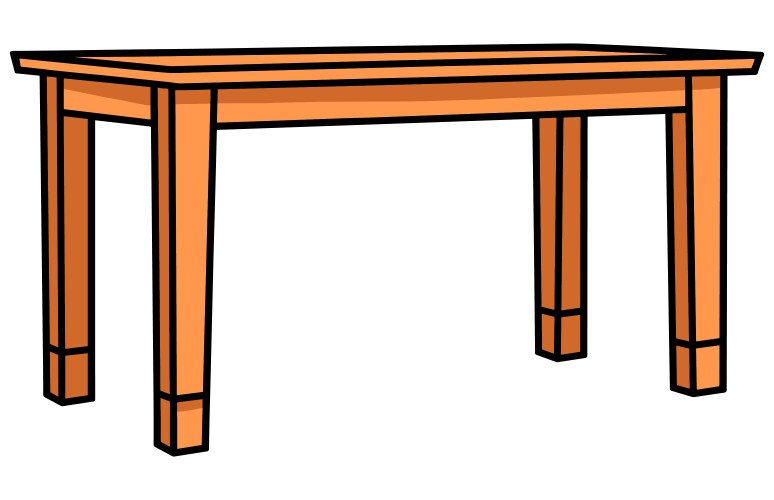 Wooden table isolated Royalty Free Vector Image
