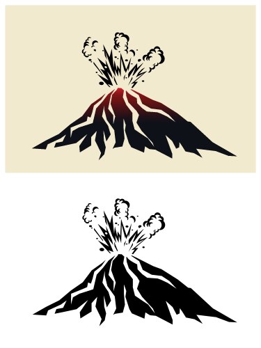 Volcano Royalty Free Vector Image - VectorStock