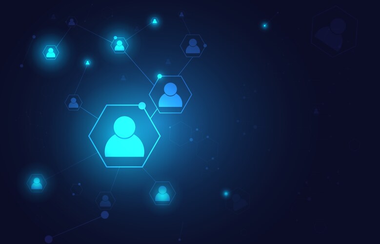 Network connection abstract background vector image