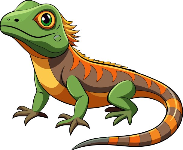 Realistic a lizard art Royalty Free Vector Image