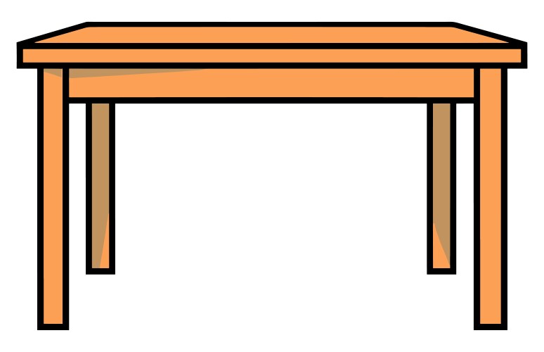 Wooden table isolated Royalty Free Vector Image