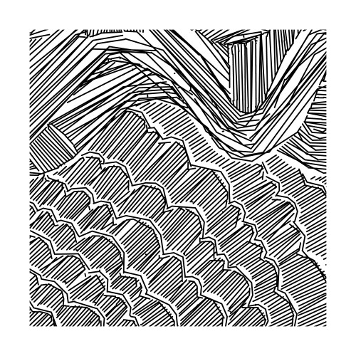 Abstract pattern curved lines grunge boho vector image