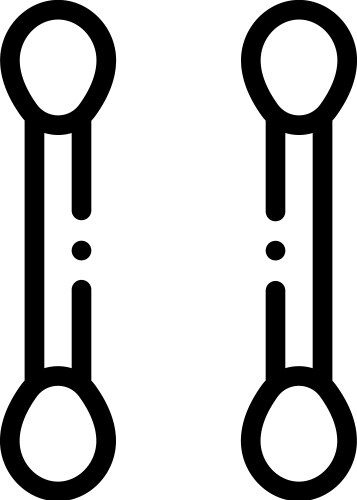 Deaf icon thin linear style design isolated on Vector Image