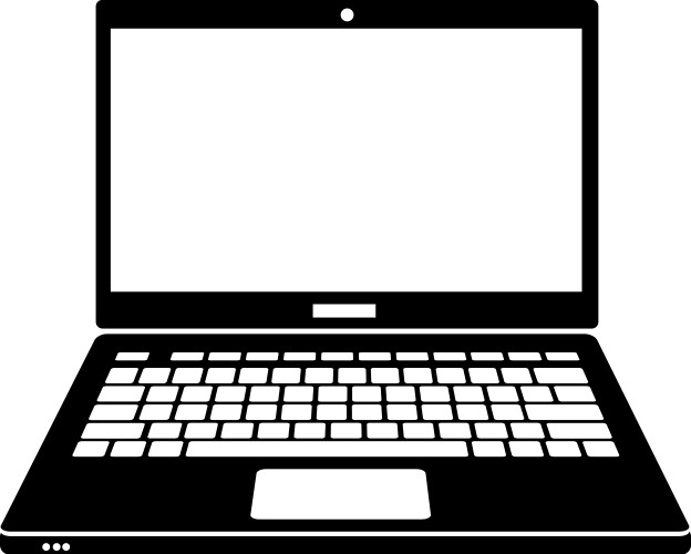 Laptop black icon Royalty Free Vector Image - VectorStock