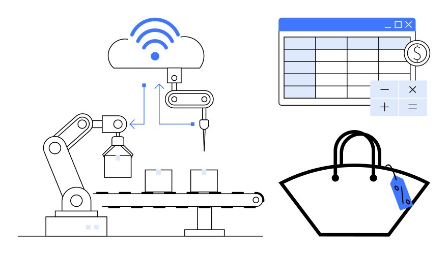Integration of automation cloud computing and e vector image