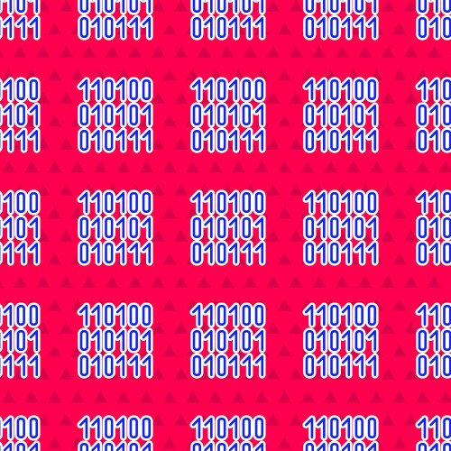 Blue binary code icon isolated seamless pattern vector image