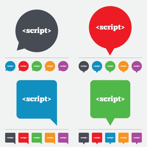 Script sign icon javascript code symbol vector image