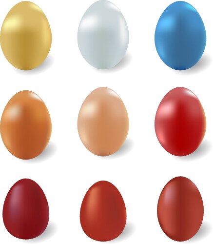 Set of colorful easter eggs Royalty Free Vector Image
