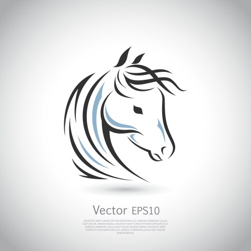 Horse Head Silhouette Logo Vector Image