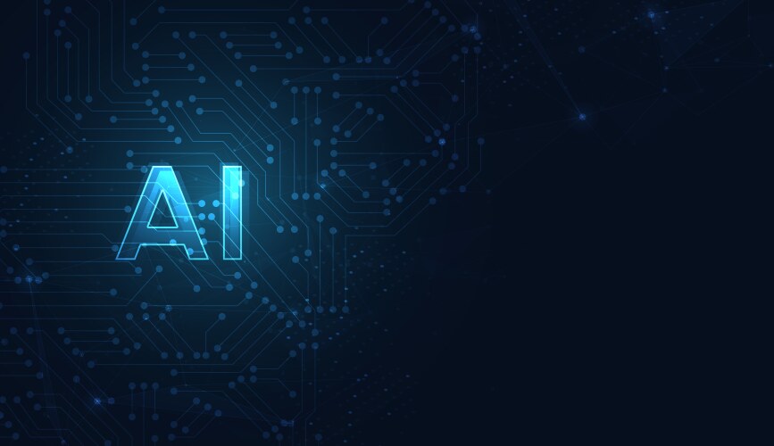 Artificial intelligence machine learning ai data vector image