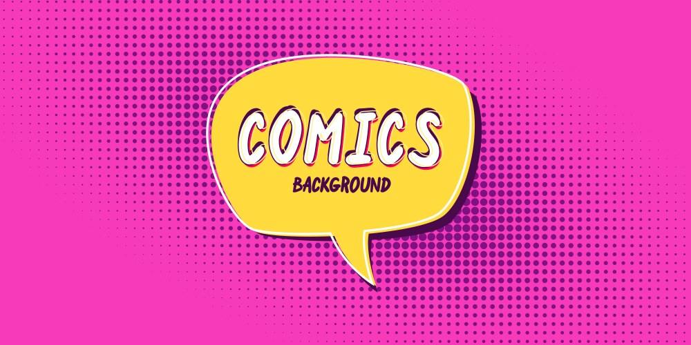 retro background with a comic book style dialog vector image