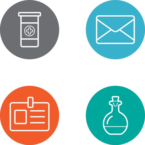 Round circle buttons with icons can be used vector image