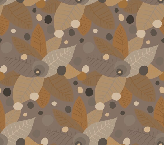 Seamless repeating autumn pattern twigs vector image